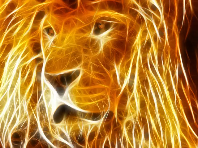 It looks like it is some graphical image, in the image we can see the face of some animal.