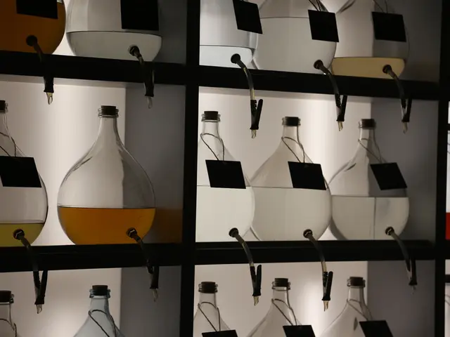 This is a rack. On the rack we can see spots with liquid.